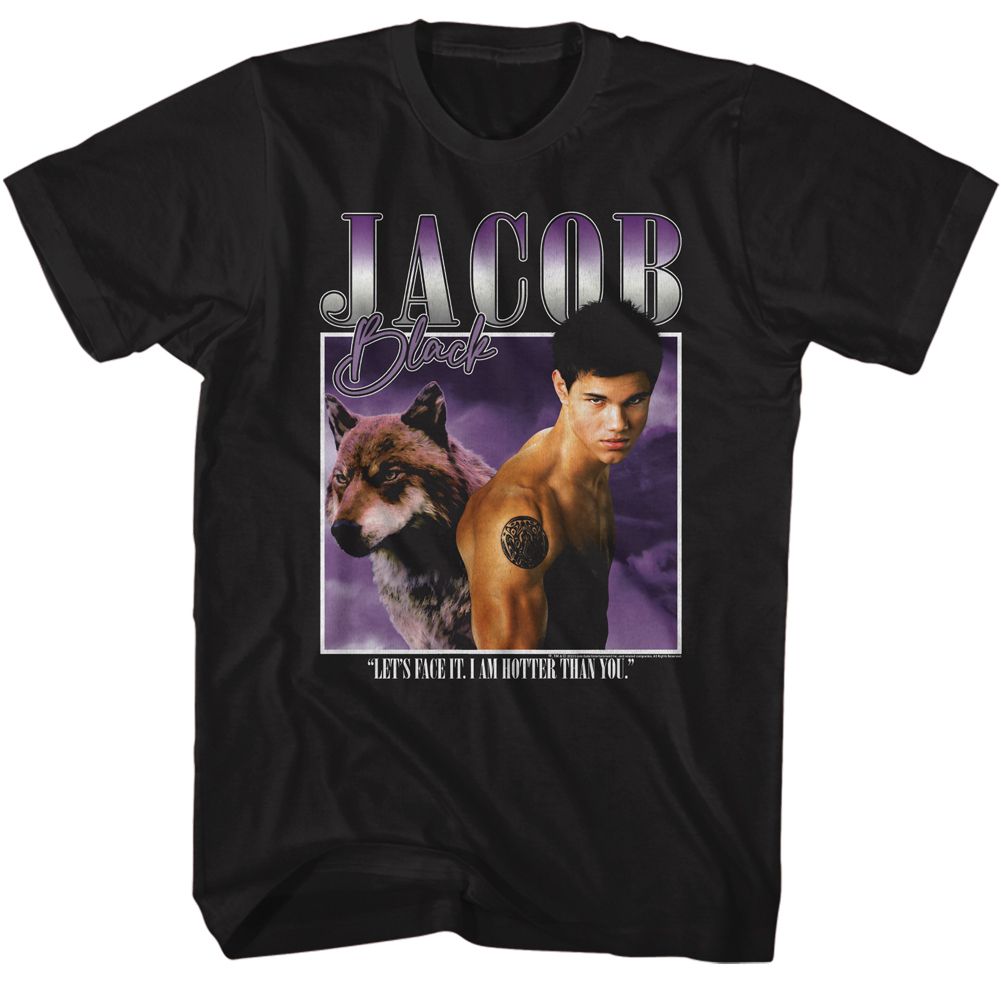 Black Twilight t-shirt featuring a Two Images Jacob design
