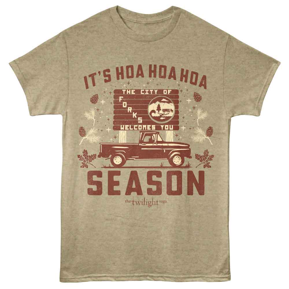Khaki Heather Twilight t-shirt featuring a HOA Season design