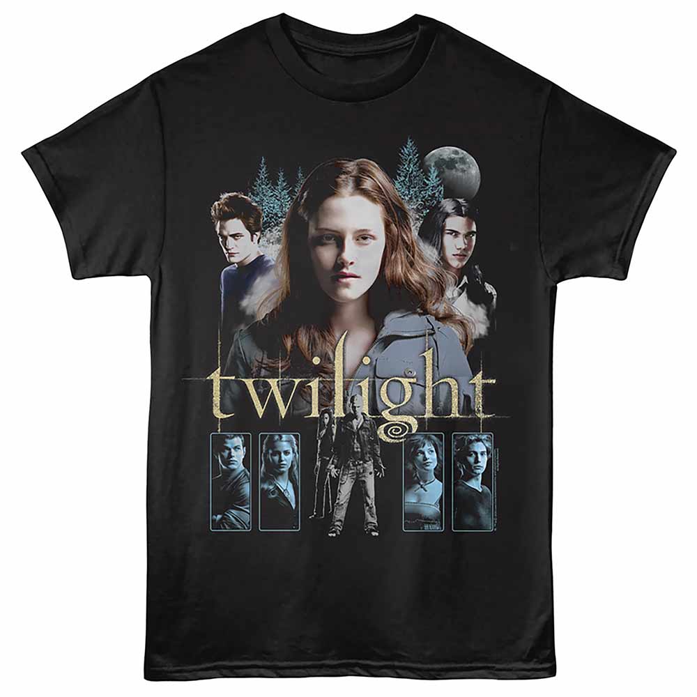 Black Twilight t-shirt featuring a Trio with Other Characters design