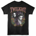 Black Twilight t-shirt featuring a Floral Couple design