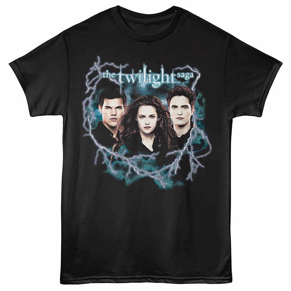 Black Twilight t-shirt featuring a Lightning Trio design
