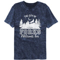 Twilight Mineral Wash T-Shirt - The City of Forks Navy