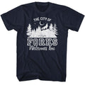 Navy Twilight t-shirt featuring a The City of Forks Navy design