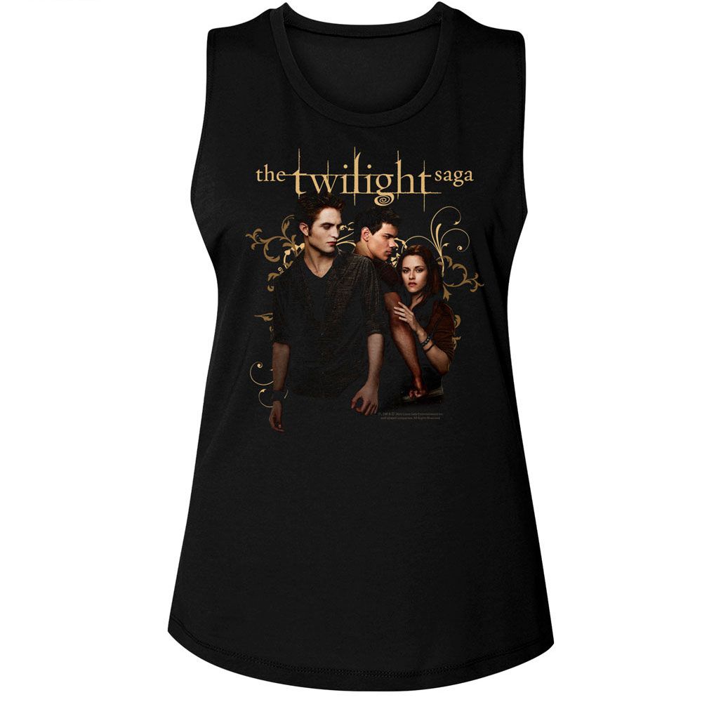 Twilight Ladies Muscle Tank - Edward Jacob Bella