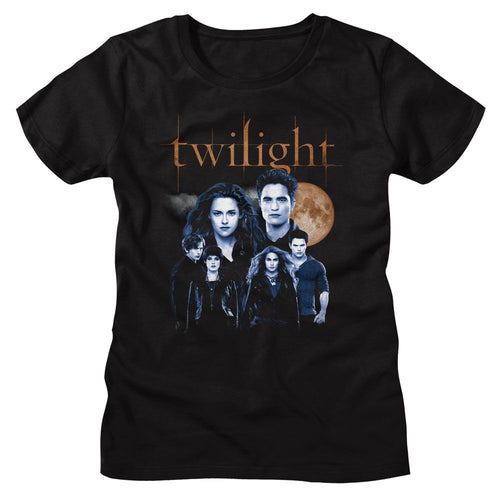 Twilight Ladies T-Shirt - Cullen Family with Moon
