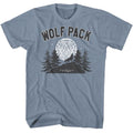Indigo Heather Twilight t-shirt featuring a Wolf Pack Moon design