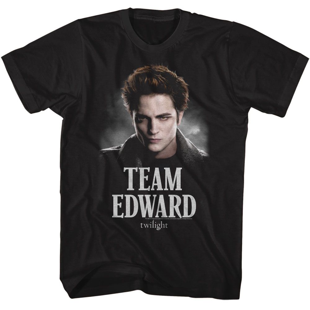 Black Twilight t-shirt featuring a Team Edward Black design