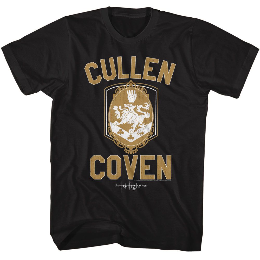 Black Twilight t-shirt featuring a Cullen Coven design