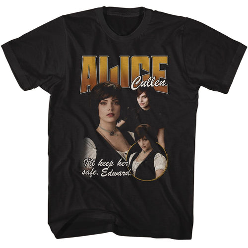 Black Twilight t-shirt featuring an Alice Ill Keep her Safe design