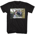 Black Twilight t-shirt featuring a Hold on Tight Spider Monkey design