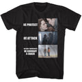 Black Twilight t-shirt featuring a He Protect He Attack design