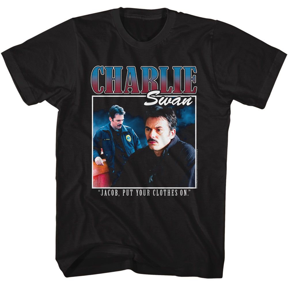 Black Twilight t-shirt featuring a Charlie 90S Design design