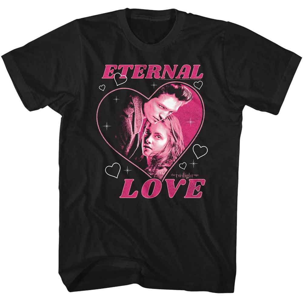 Black Twilight t-shirt featuring an Eternal Love design