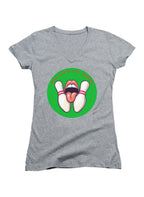 Gray The Lick-ety Splits Juniors V-Neck T-Shirt