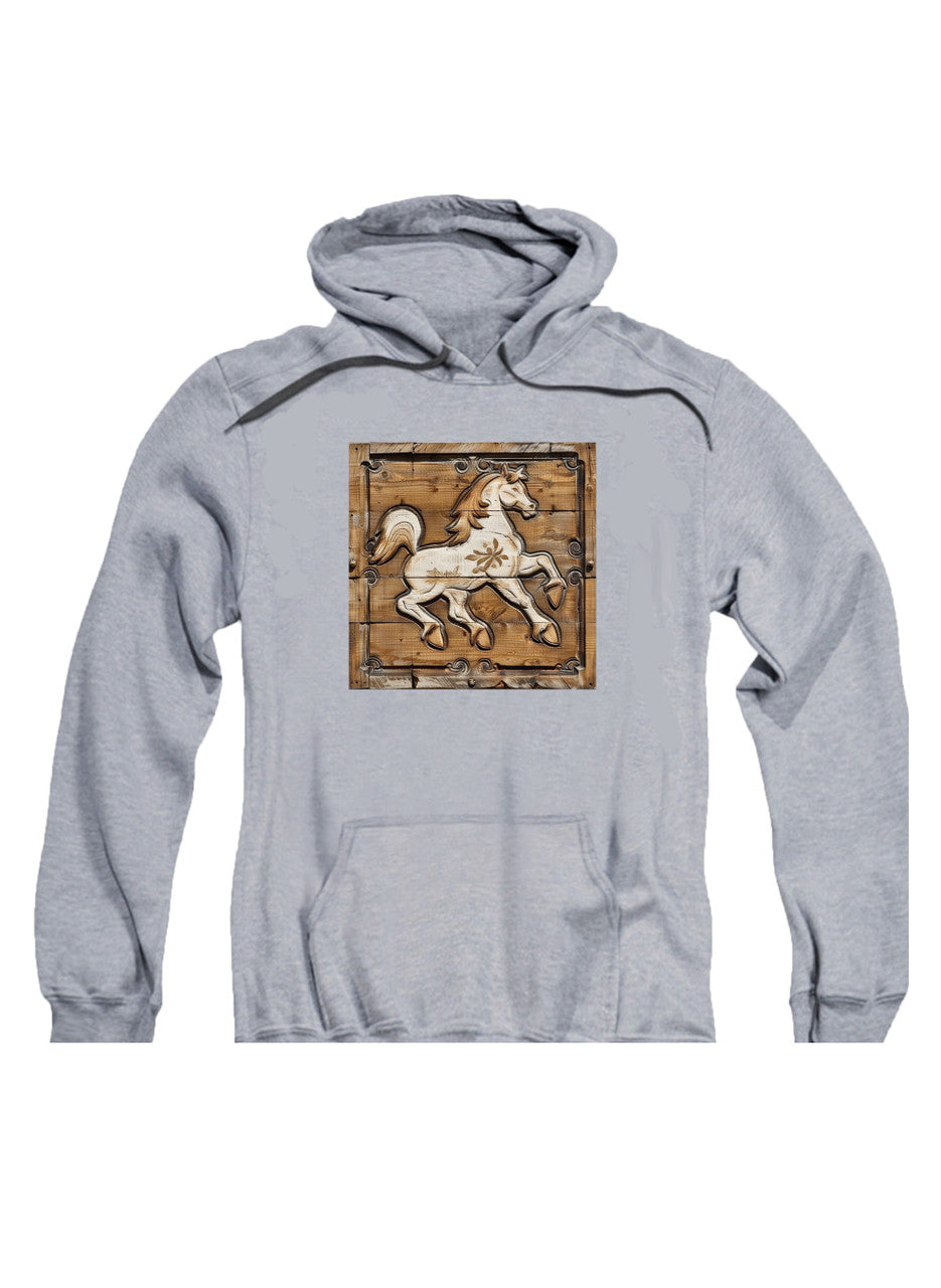 Gray The Prancing Pony Hoodie