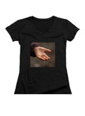 Black The Ring Juniors V-Neck T-Shirt