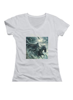 White The Witch King Juniors V-Neck T-Shirt