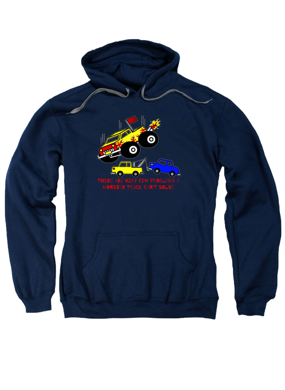 Navy There are Very Few Problems a Monster Truck Can't Solve Hoodie