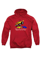 Red There are Very Few Problems a Monster Truck Can't Solve Hoodie