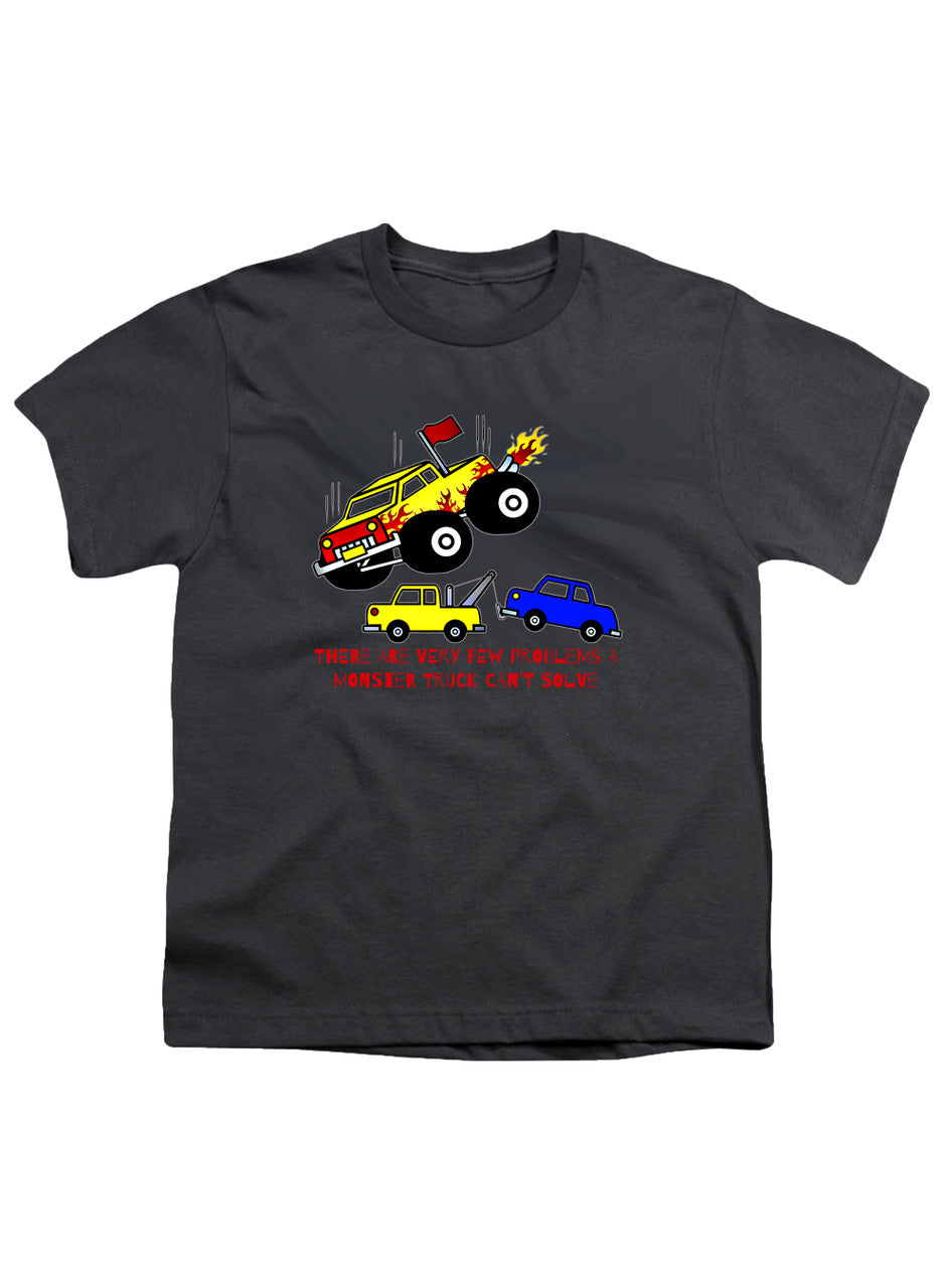 Charcoal There are Very Few Problems a Monster Truck Can't Solve Youth/Toddler T-Shirt