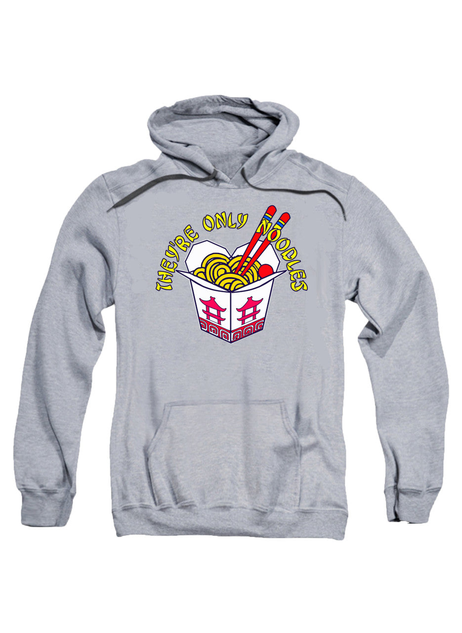 Gray They're Only Noodles Hoodie