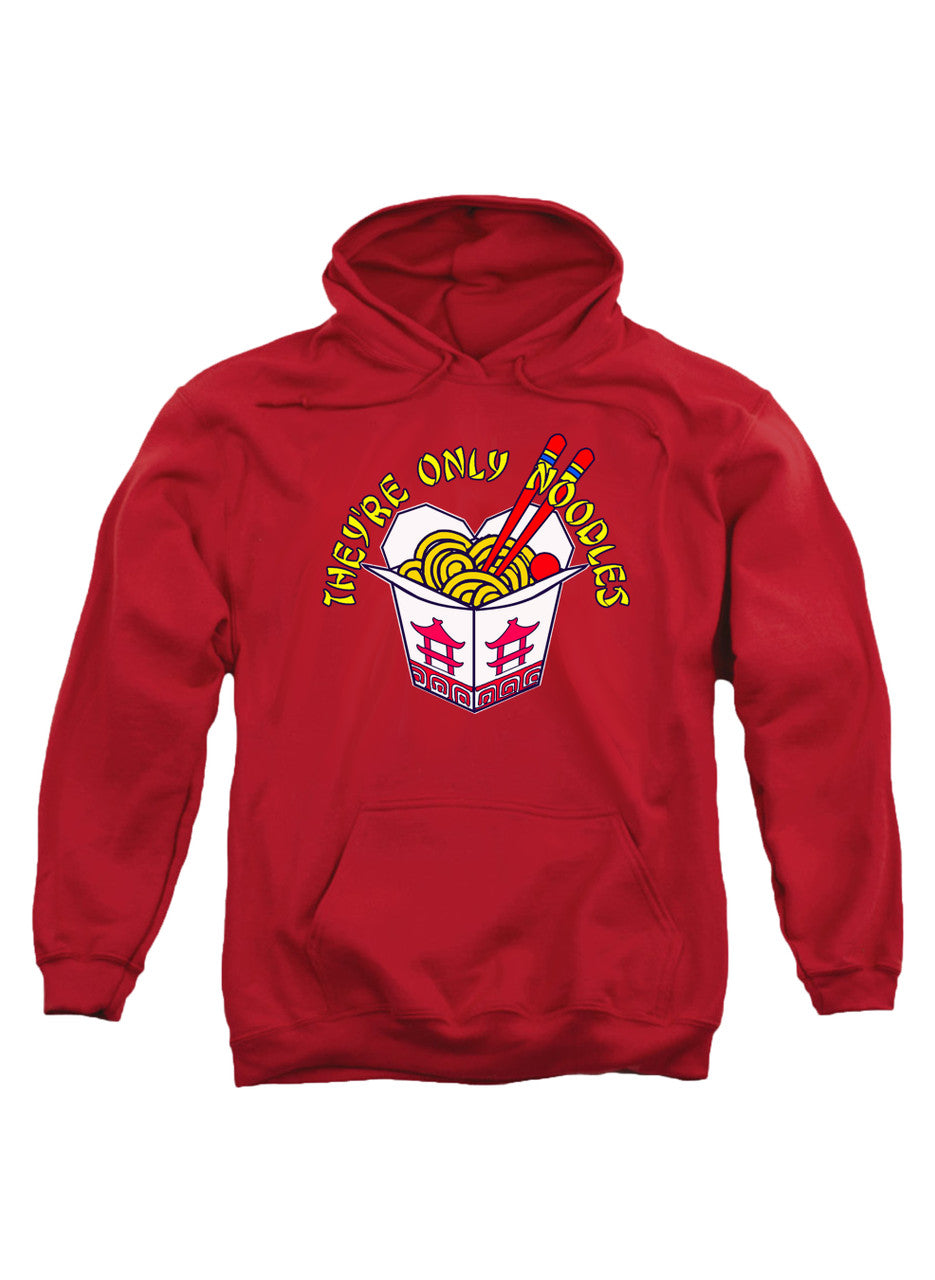 Red They're Only Noodles Hoodie