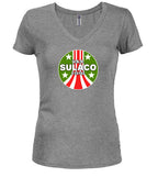 Gray Transport Ship Logo Juniors V-Neck T-Shirt