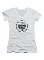 White Tyrell Cold Steel Juniors V-Neck T-Shirt