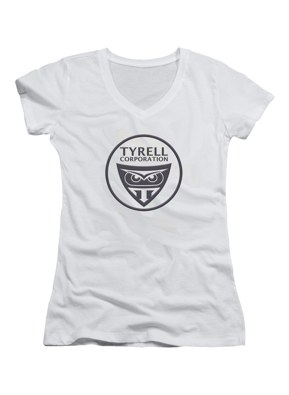 White Tyrell Cold Steel Juniors V-Neck T-Shirt