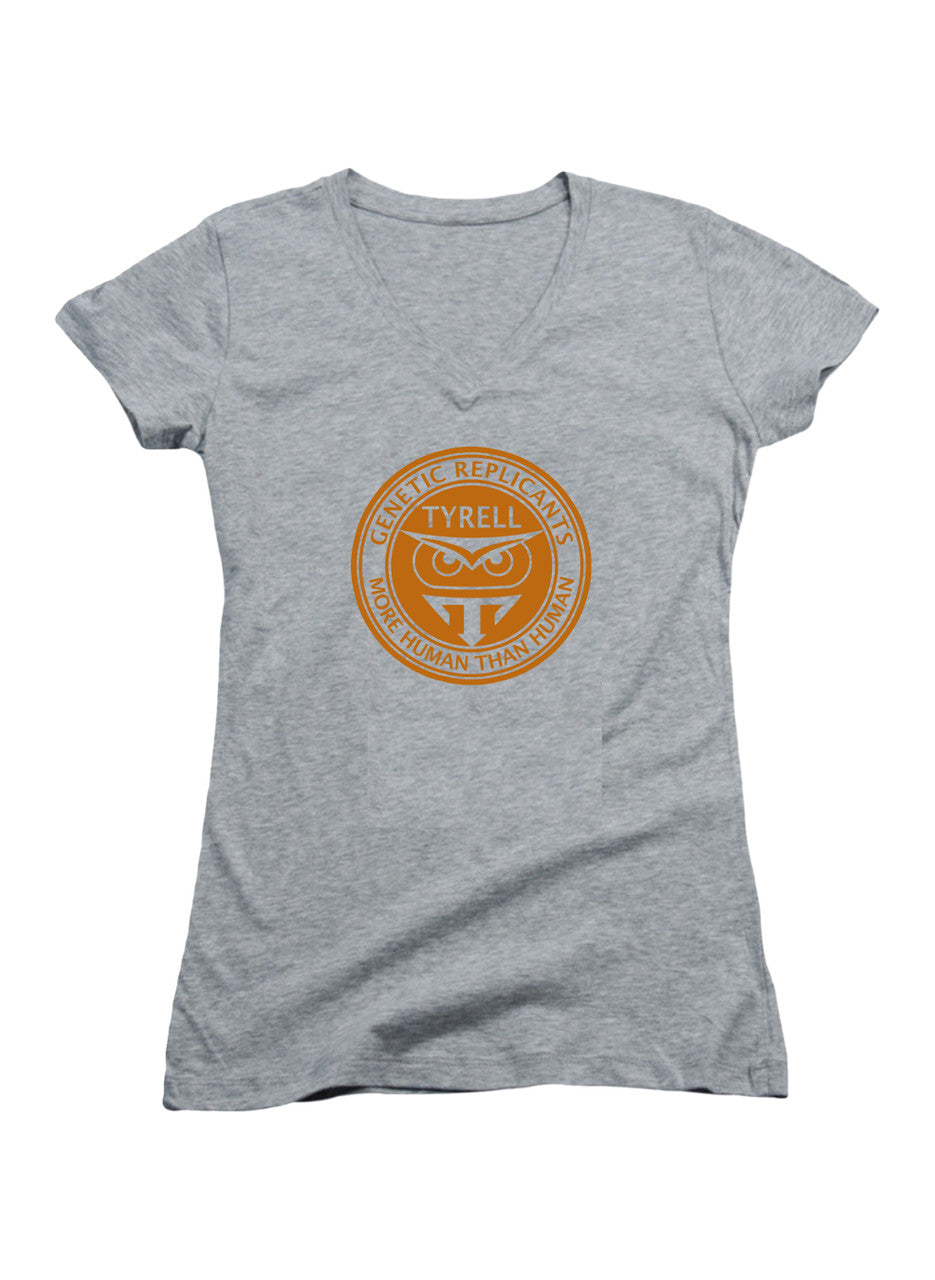 Gray Tyrell Genetic Replicants Juniors V-Neck T-Shirt