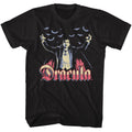 Black Universal Monsters t-shirt featuring a Multitone Dracula design