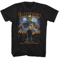 Black Universal Monsters t-shirt featuring a Frankenstein Mob design