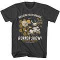 Smoke Gray Universal Monsters t-shirt featuring a Welcome To design