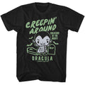 Black Universal Monsters t-shirt featuring a Creepin Around design