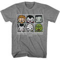 Graphite Heather Universal Monsters t-shirt featuring a Squares design
