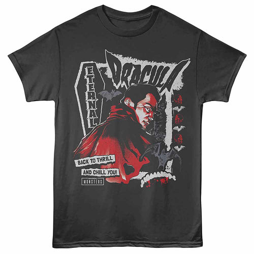 Smoke Gray Universal Monsters t-shirt featuring an Eternal Coffin design