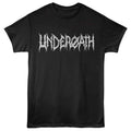 Black Underoath t-shirt featuring a Logo design