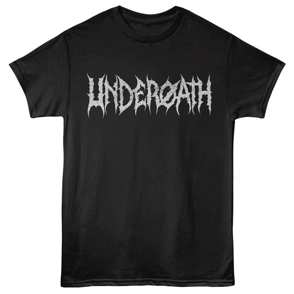 Black Underoath t-shirt featuring a Logo design