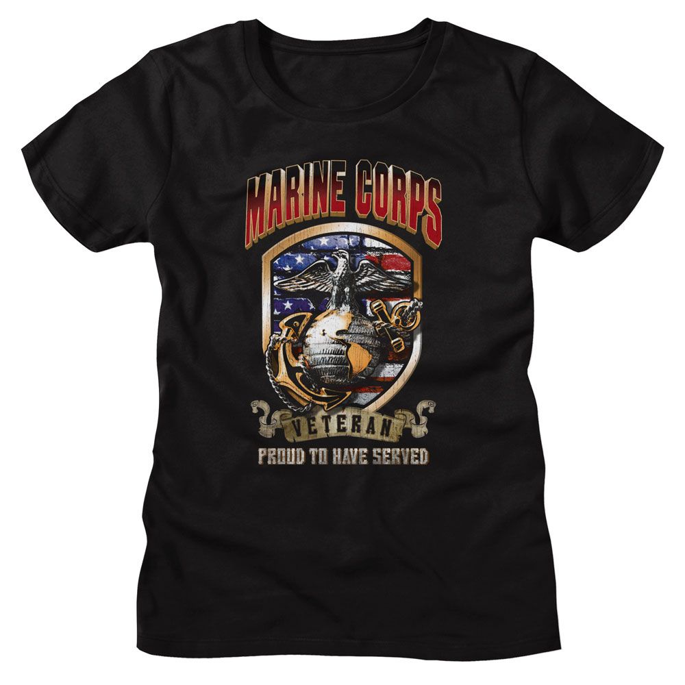 Marines Ladies T-Shirt - Usmc Proud To Have Served