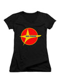 Black USS Cygnus Juniors V-Neck T-Shirt