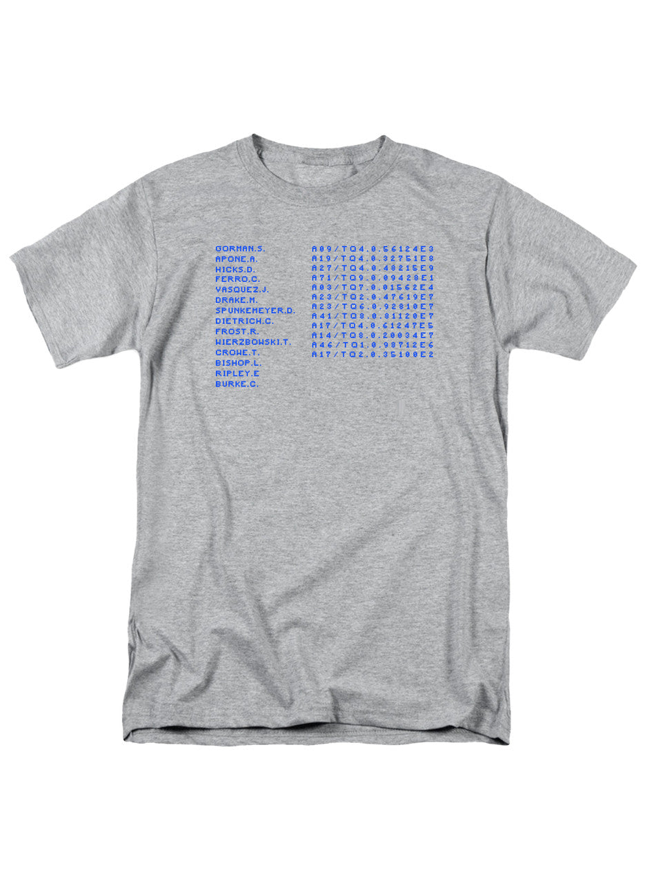 Gray USS Sulaco Crew Dot Matrix T-Shirt