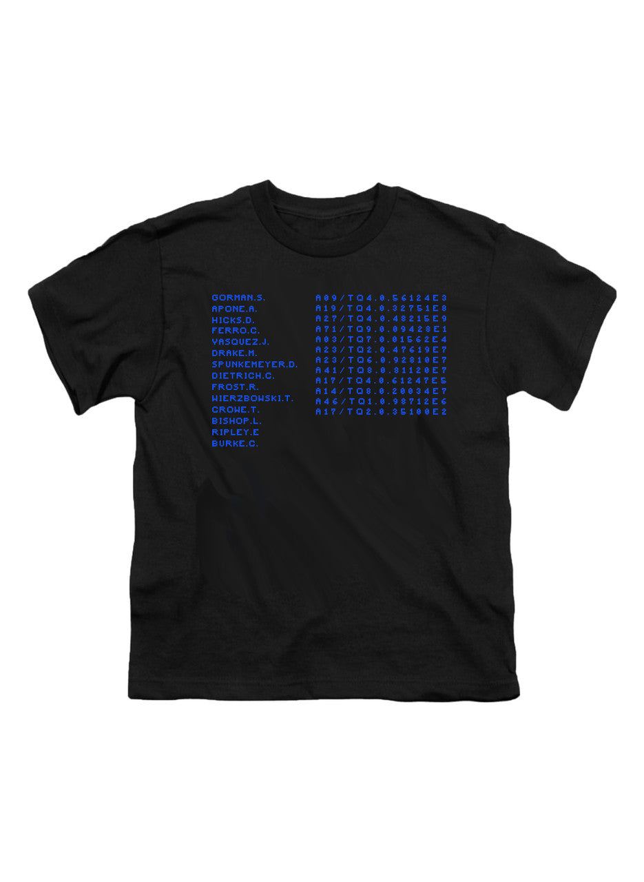 Black USS Sulaco Crew Dot Matrix Youth/Toddler T-Shirt