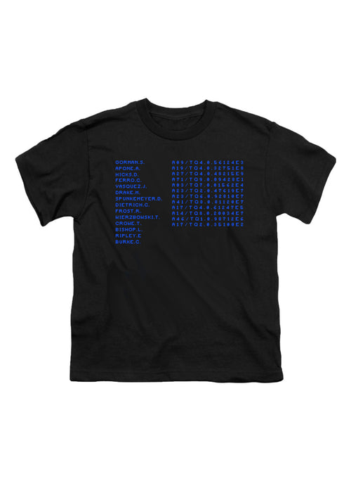Black USS Sulaco Crew Dot Matrix Youth/Toddler T-Shirt