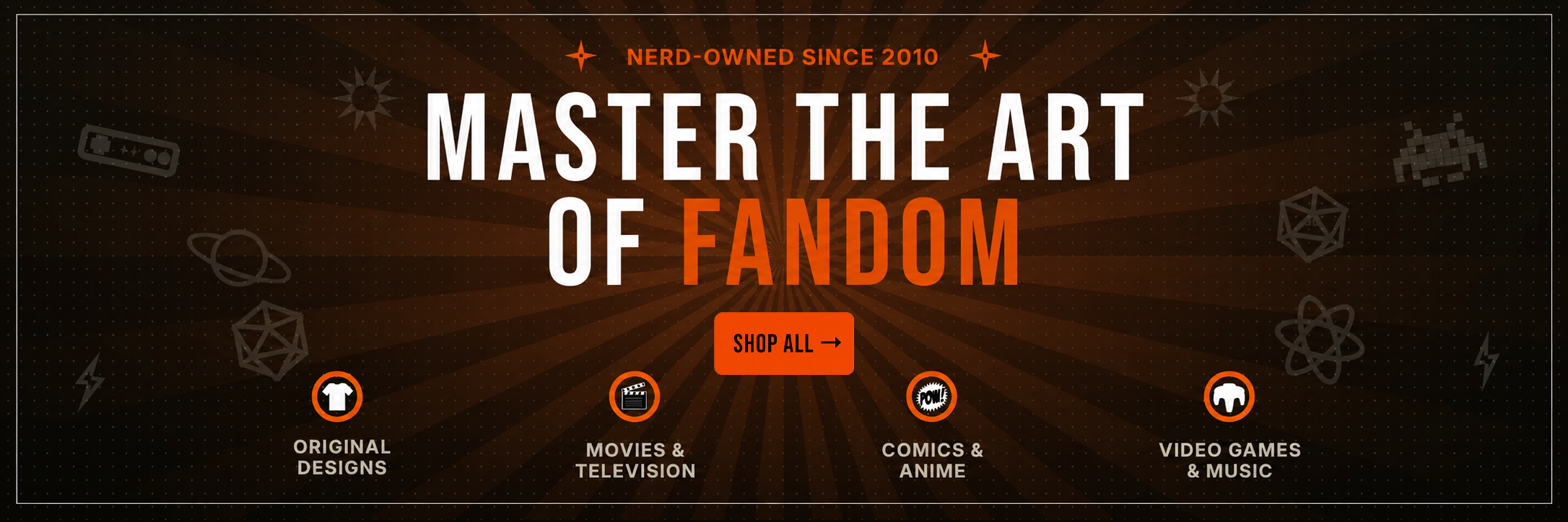 Master the Art of Fandom  -  Shop NerdKungFu Pop Culture T-Shirts in sizes up to 6XL    