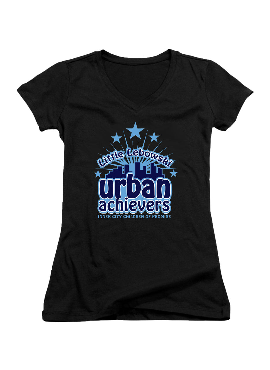 Black Urban Achievers Juniors V-Neck T-Shirt