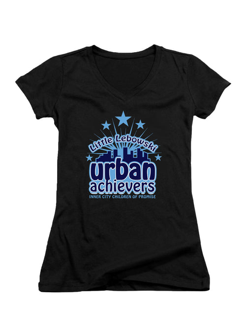 Black Urban Achievers Juniors V-Neck T-Shirt