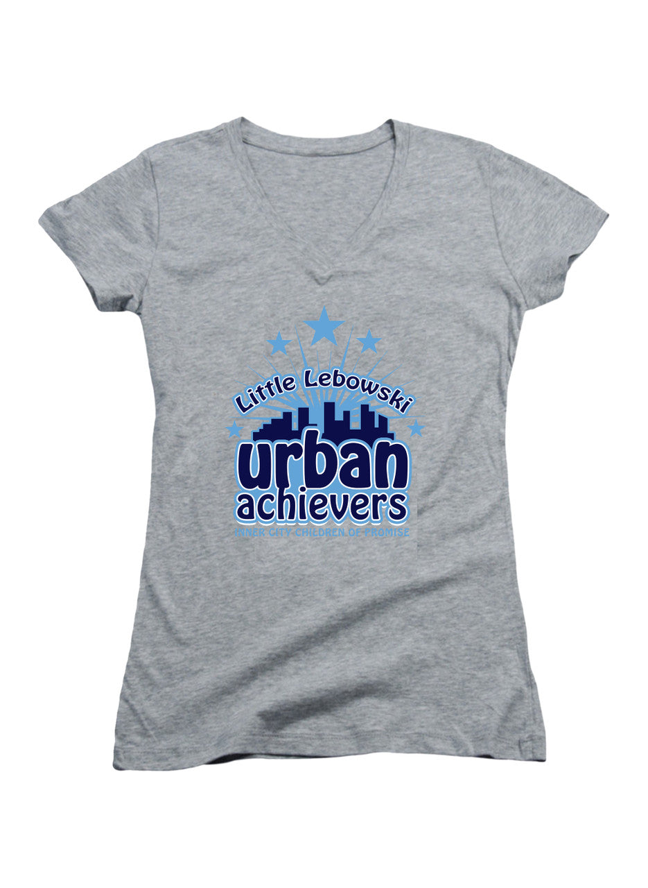 Gray Urban Achievers Juniors V-Neck T-Shirt