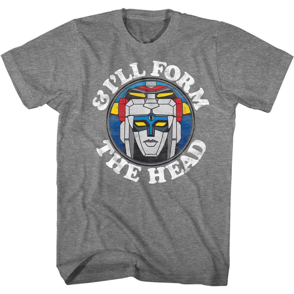 Graphite Voltron t-shirt featuring a Form the Head design