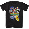 Black Voltron t-shirt featuring a In Space design