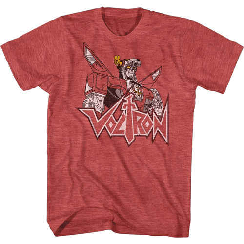 Heather Red Voltron t-shirt featuring a Fade design